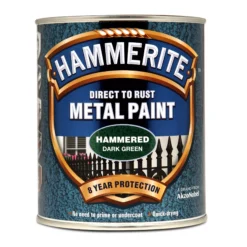 Hammerite Dark Green Hammered Effect Metal Paint, 750ml -Home Paint Store hammerite dark green hammered effect metal paint 750ml5011867009315 08c bq