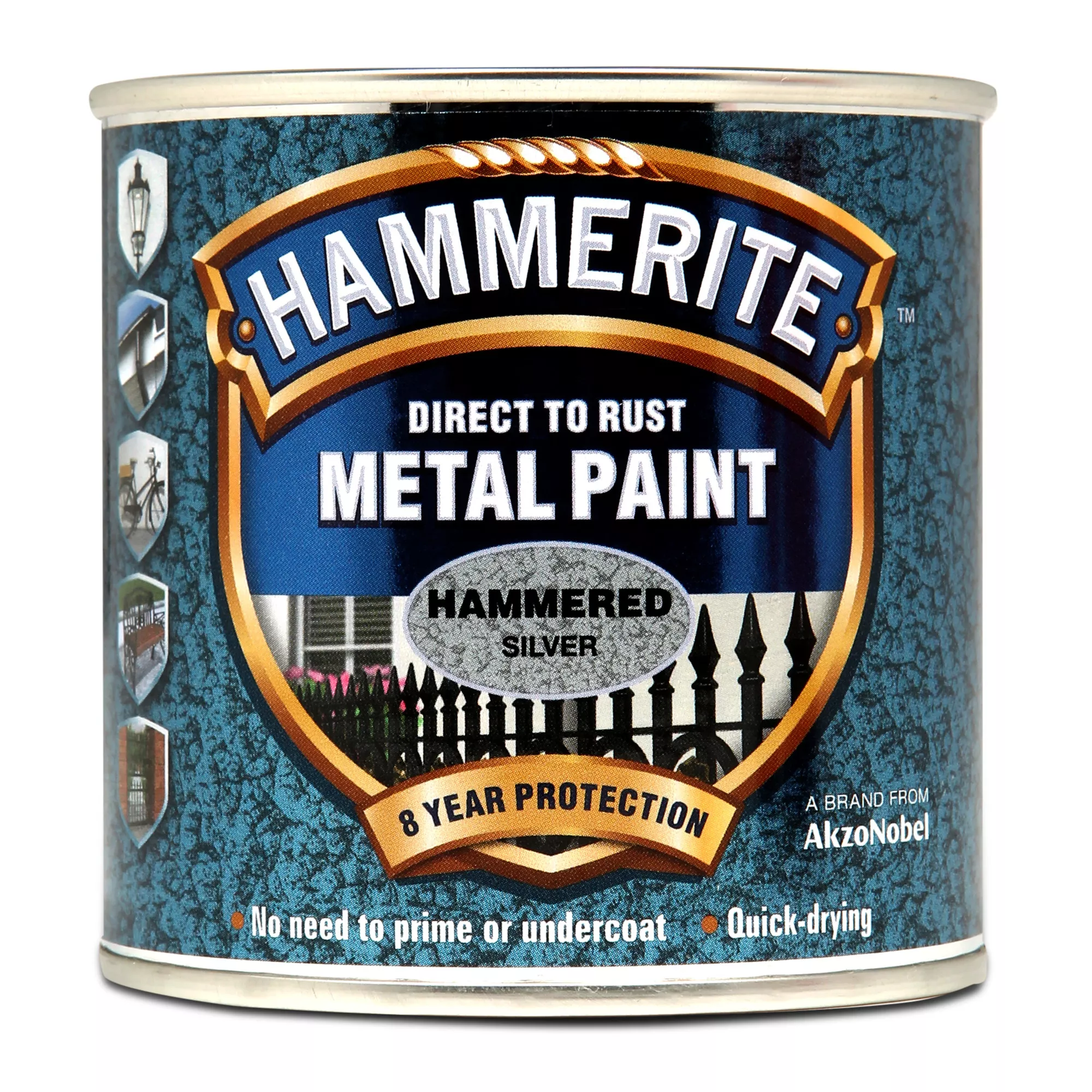 Hammerite Silver grey Hammered effect Metal paint, 250ml Hammerite Silver Grey Hammered Effect Metal Paint, 250ml -Home Paint Store hammerite silver grey hammered effect metal paint 250ml5011867203010 08c bq