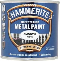 Hammerite White Gloss Metal Paint, 250ml -Home Paint Store hammerite white gloss metal paint 250ml5011867202013 08c bq