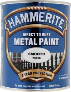 Hammerite White Gloss Metal Paint, 750ml -Home Paint Store hammerite white gloss metal paint 750ml5011867202167 08c bq