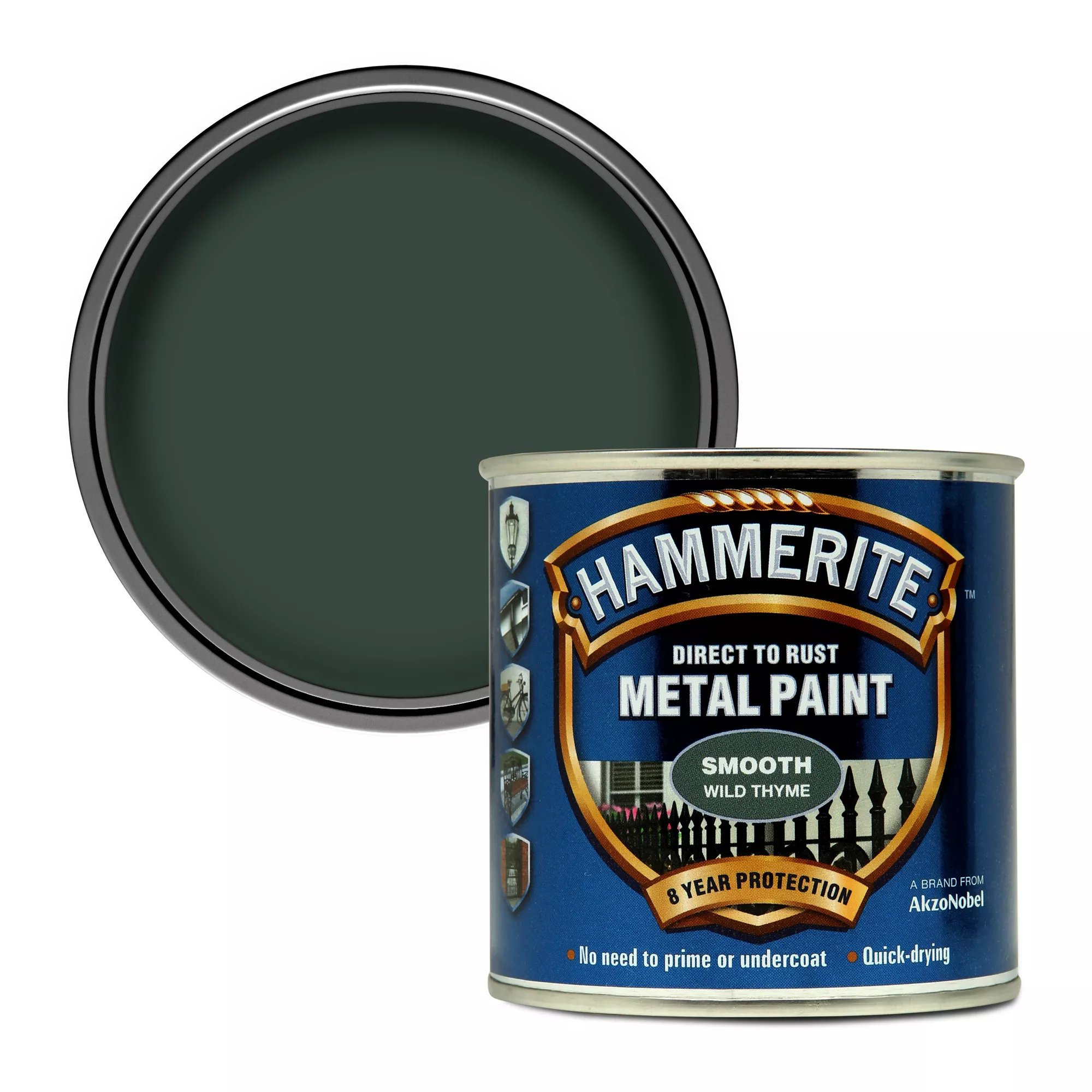 Hammerite Wild thyme Gloss Exterior Metal paint, 250ml Hammerite Wild Thyme Gloss Exterior Metal Paint, 250ml -Home Paint Store hammerite wild thyme gloss exterior metal paint 250ml5010212562192 02c bq