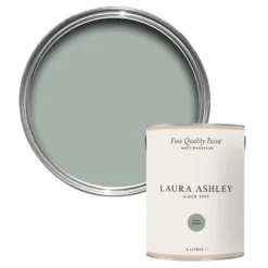 Laura Ashley Grey Green Matt Emulsion Paint, 5L