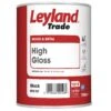 Leyland Trade Black Gloss Metal & Wood Paint, 750ml