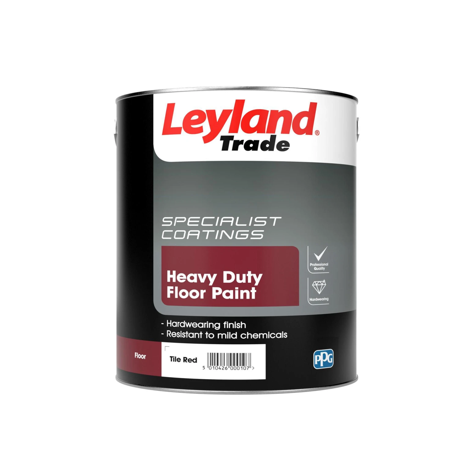 Leyland Trade Heavy duty Tile Red Satinwood Floor paint, 5L Leyland Trade Heavy Duty Tile Red Satinwood Floor Paint, 5L -Home Paint Store leyland trade heavy duty tile red satinwood floor paint 5l5010426773162 02c bq