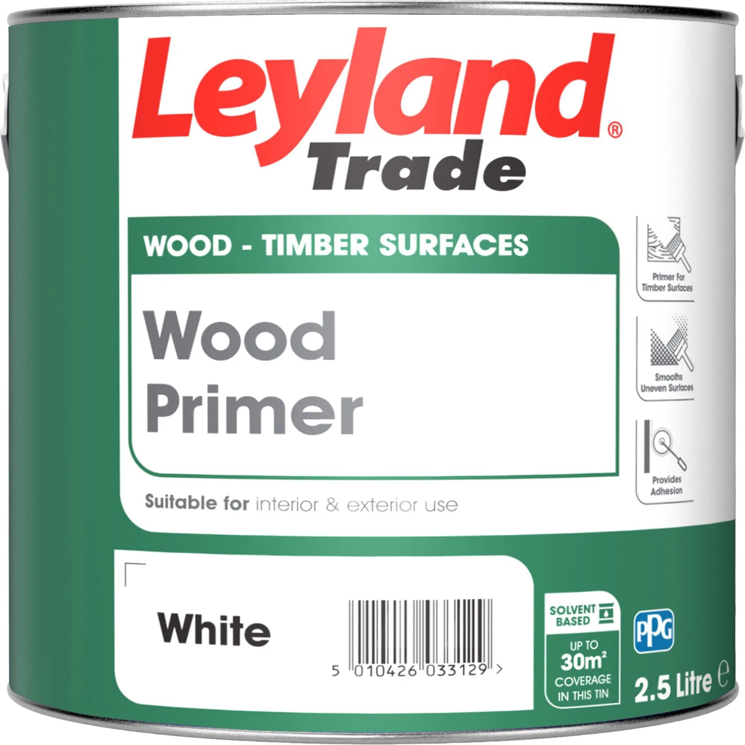 Leyland Trade Wood White Wood Primer, 2.5L Leyland Trade Wood White Wood Primer, 2.5L -Home Paint Store leyland trade wood white wood primer 2 5l5010426772981 02c bq
