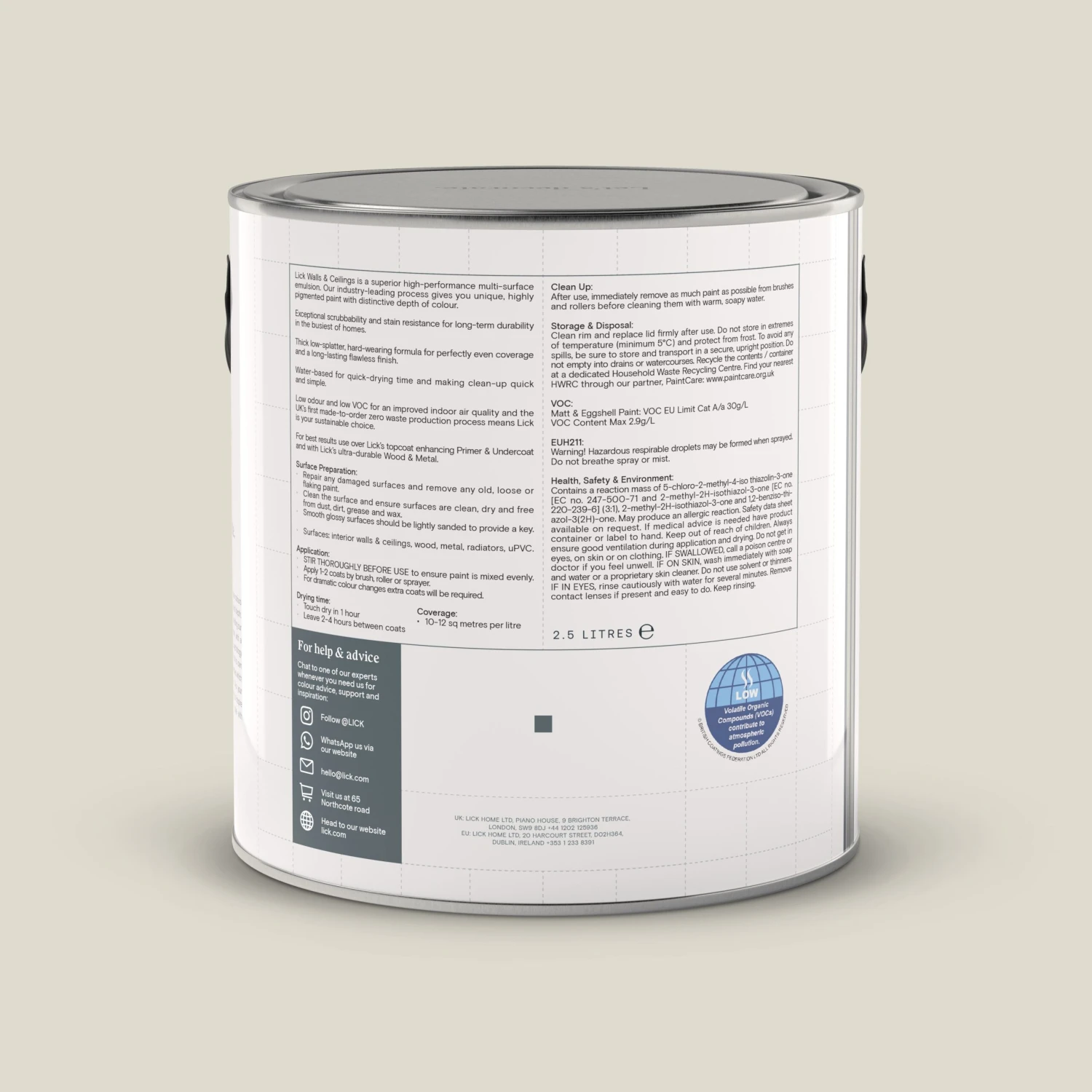 Lick Beige 03 Matt Emulsion paint, 2.5L Lick Beige 03 Matt Emulsion Paint, 2.5L -Home Paint Store lick beige 03 matt emulsion paint 2 5l5060756113732 03c bq scaled