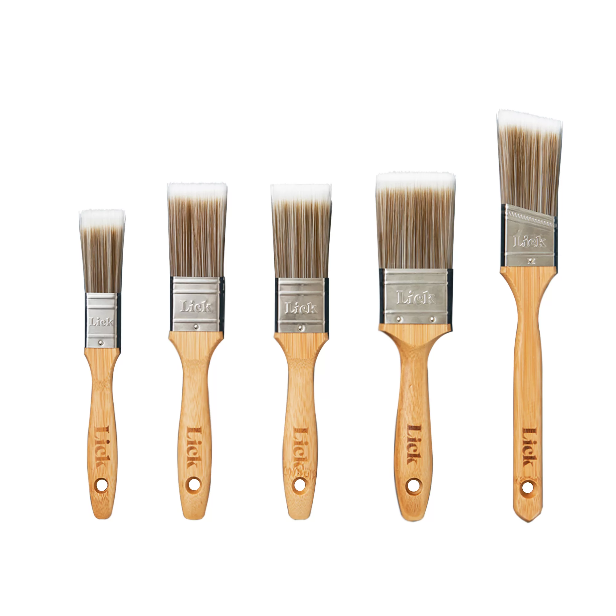 Lick Flagged tip Paint brush, Set of 5 Lick Flagged Tip Paint Brush, Set Of 5 -Home Paint Store lick flagged tip paint brush set of 55060932649031 05c bq