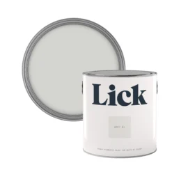 Lick Grey 01 Matt Emulsion Paint, 2.5L