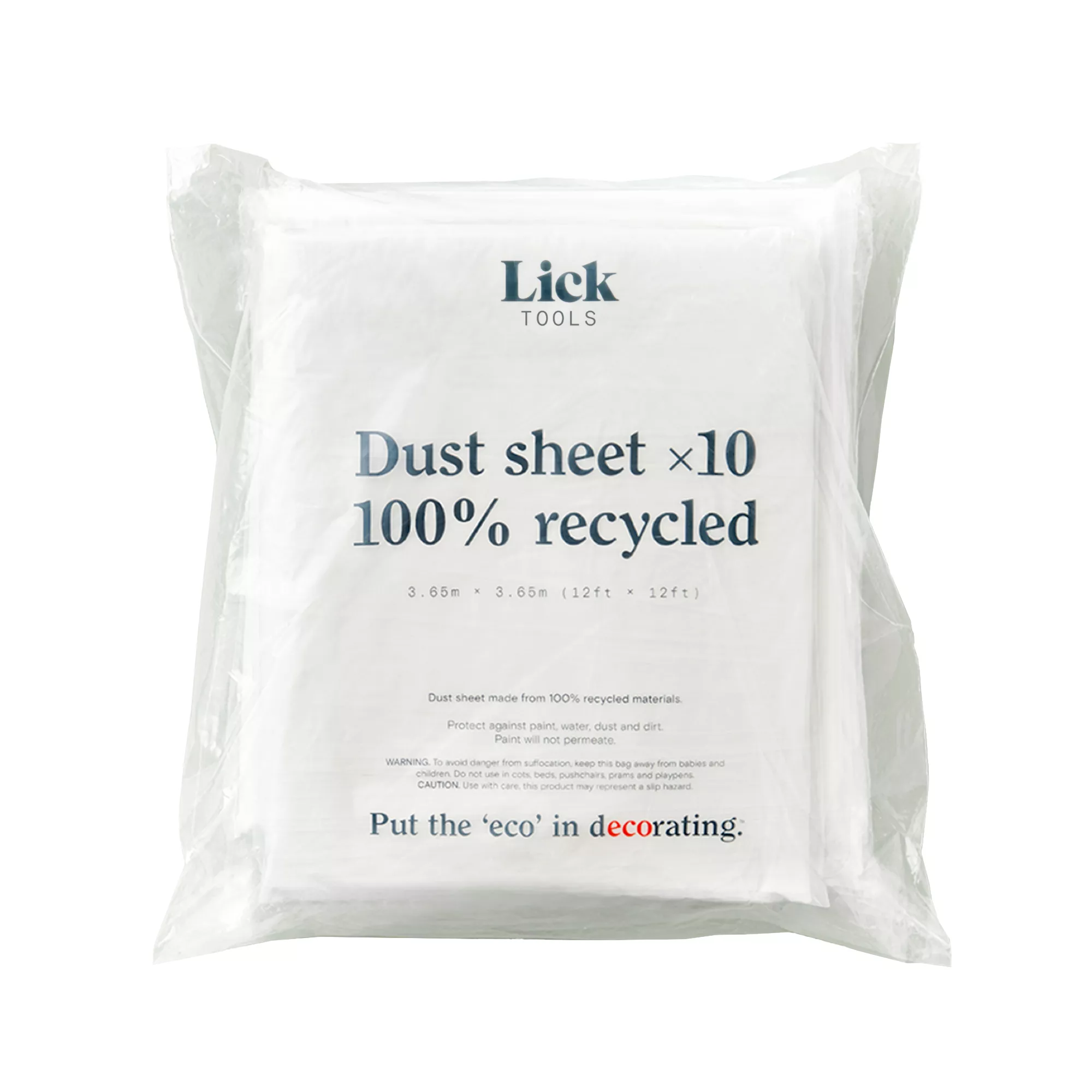 Lick Large 100% Recycled Plastic Dust sheet, Pack of 10 Lick Large 100% Recycled Plastic Dust Sheet, Pack Of 10 -Home Paint Store lick large 100 recycled plastic dust sheet pack of 105060932647259 01c bq