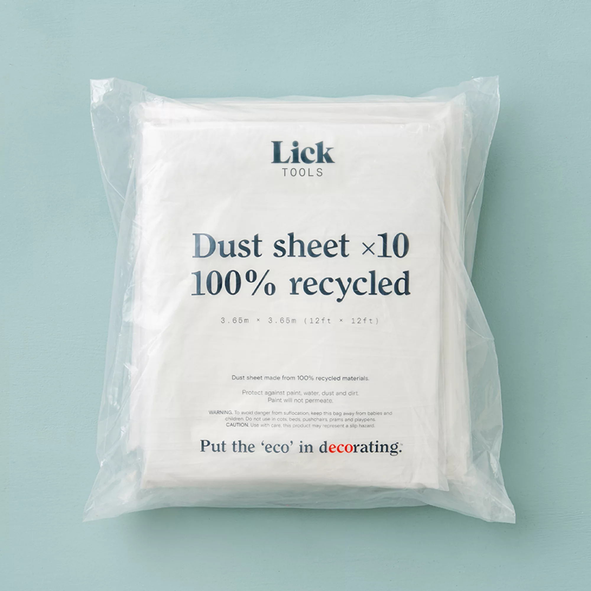 Lick Large 100% Recycled Plastic Dust sheet, Pack of 10 Lick Large 100% Recycled Plastic Dust Sheet, Pack Of 10 -Home Paint Store lick large 100 recycled plastic dust sheet pack of 105060932647259 02i bq