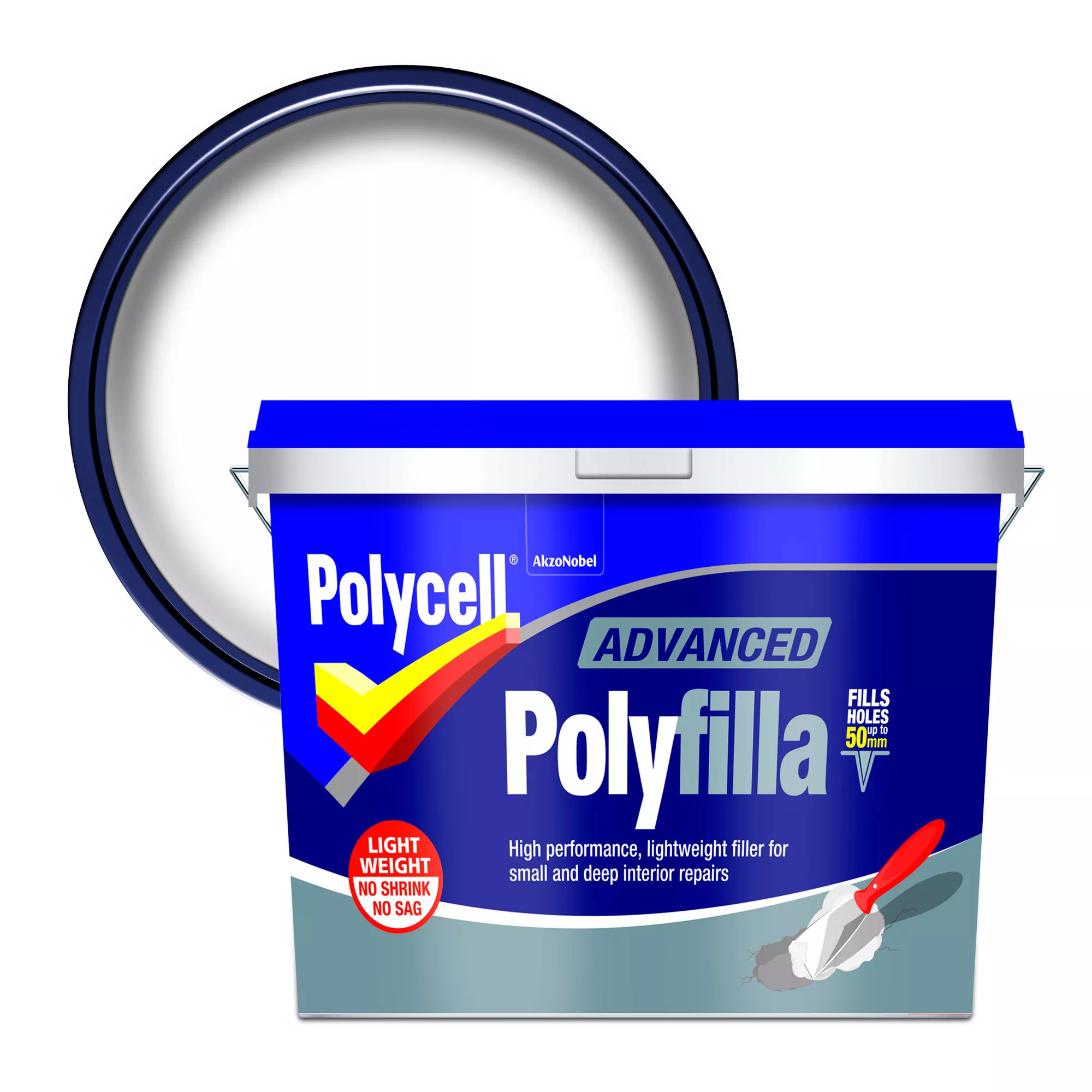 Polycell White Ready mixed Powder Filler, 1.87kg Polycell White Ready Mixed Powder Filler, 1.87kg -Home Paint Store polycell white ready mixed powder filler 1 87kg5010212636862 07c bq