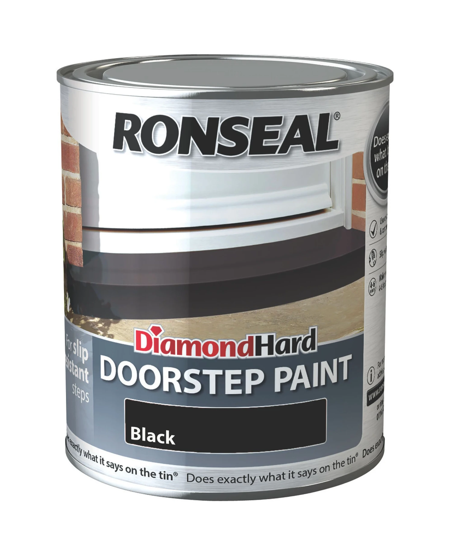 Ronseal Black Satinwood Doorstep paint, 750ml Ronseal Black Satinwood Doorstep Paint, 750ml -Home Paint Store ronseal black satinwood doorstep paint 750ml5010214862573 08c bq
