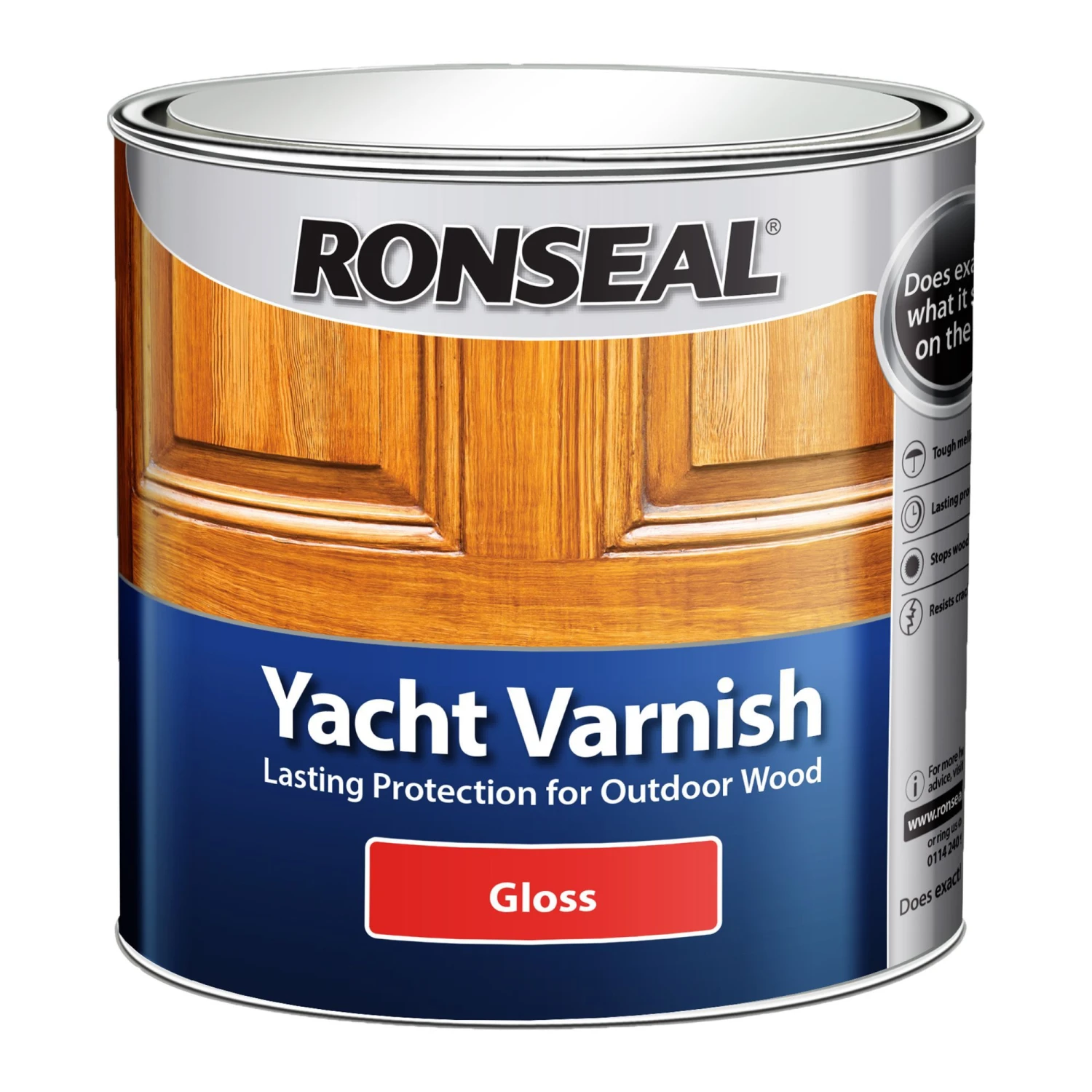 Ronseal Clear Gloss Wood varnish, 2.5L Ronseal Clear Gloss Wood Varnish, 2.5L -Home Paint Store ronseal clear gloss wood varnish 2 5l5010214571673 08c bq