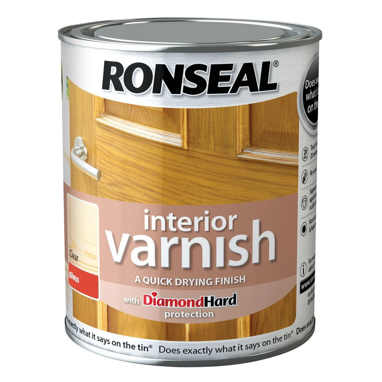 Ronseal Diamond hard Clear Gloss Wood varnish, 2.5L Ronseal Diamond Hard Clear Gloss Wood Varnish, 2.5L -Home Paint Store ronseal diamond hard clear gloss wood varnish 2 5l5010214868759 08c bq