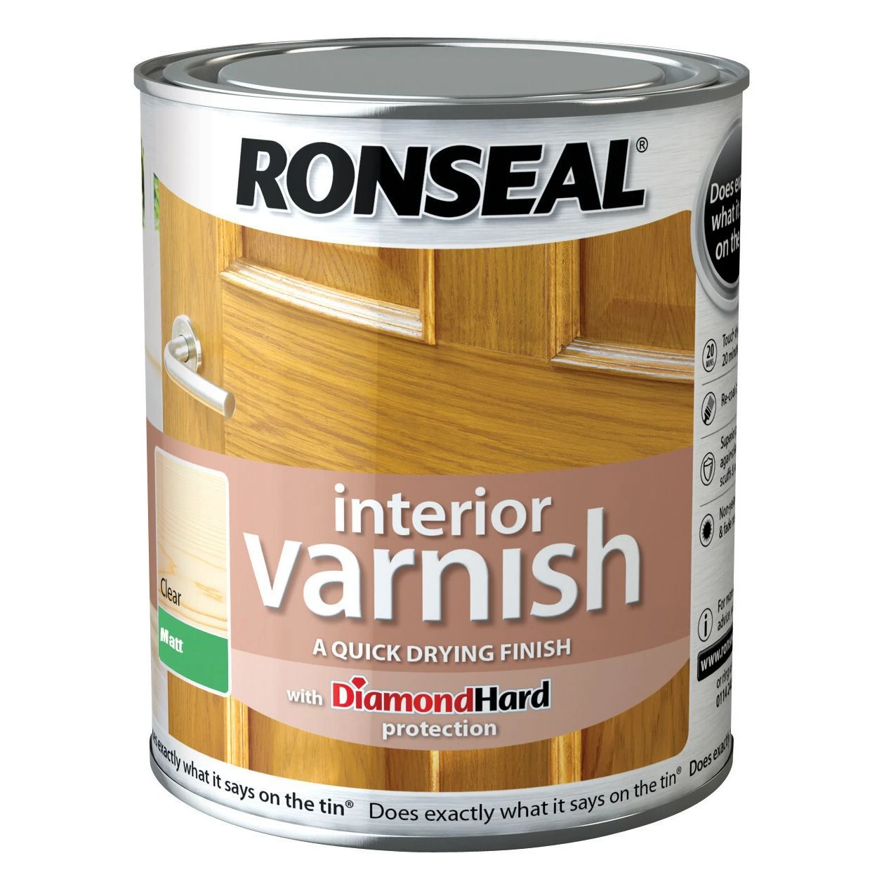 Ronseal Diamond hard Clear Matt Wood varnish, 0.75L Ronseal Diamond Hard Clear Matt Wood Varnish, 0.75L -Home Paint Store ronseal diamond hard clear matt wood varnish 0 75l5010214868773 08c bq