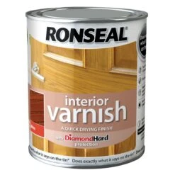 Ronseal Diamond Hard Medium Oak Gloss Wood Varnish, 0.75L