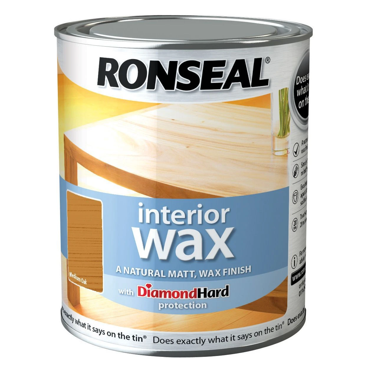 Ronseal Diamond hard Medium oak Matt Wax Wood wax, 0.75L Ronseal Diamond Hard Medium Oak Matt Wax Wood Wax, 0.75L -Home Paint Store ronseal diamond hard medium oak matt wax wood wax 0 75l5010214868803 08c bq