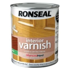 Ronseal Diamond Hard Medium Oak Matt Wood Varnish, 0.75L