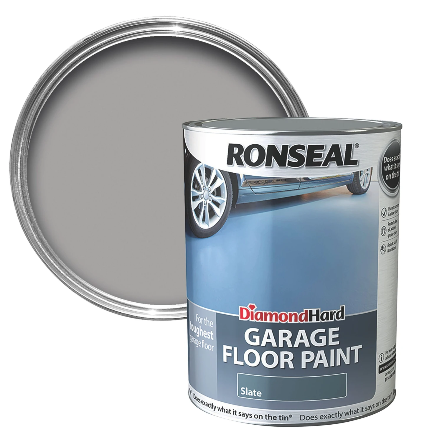 Ronseal Diamond Hard Slate Satinwood Garage floor paint, 5L Ronseal Diamond Hard Slate Satinwood Garage Floor Paint, 5L -Home Paint Store ronseal diamond hard slate satinwood garage floor paint 5l5010214857630 02c bq scaled