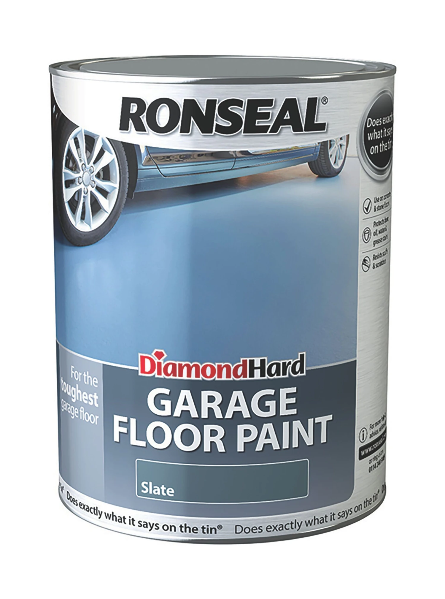 Ronseal Diamond Hard Slate Satinwood Garage floor paint, 5L Ronseal Diamond Hard Slate Satinwood Garage Floor Paint, 5L -Home Paint Store ronseal diamond hard slate satinwood garage floor paint 5l5010214857630 08c bq scaled