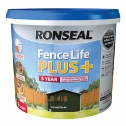 Ronseal Fence Life Plus Forest Green Matt Fence & Shed Treatment, 9L