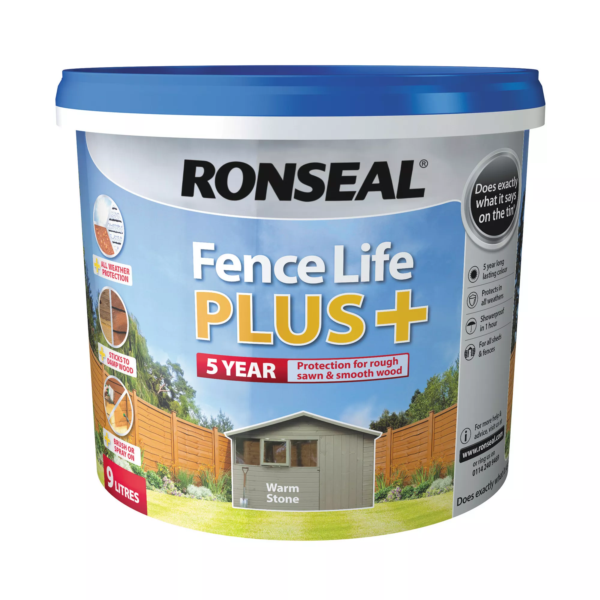 Ronseal Fence Life Plus Warm stone Matt Fence & shed Treatment, 9L Ronseal Fence Life Plus Warm Stone Matt Fence & Shed Treatment, 9L -Home Paint Store ronseal fence life plus warm stone matt fence shed treatment 9l5010214883974 08c bq