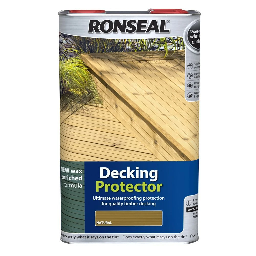 Ronseal Garden Clear Matt Decking Protector, 5L Ronseal Garden Clear Matt Decking Protector, 5L -Home Paint Store ronseal garden clear matt decking protector 5l5010214864348 08c bq