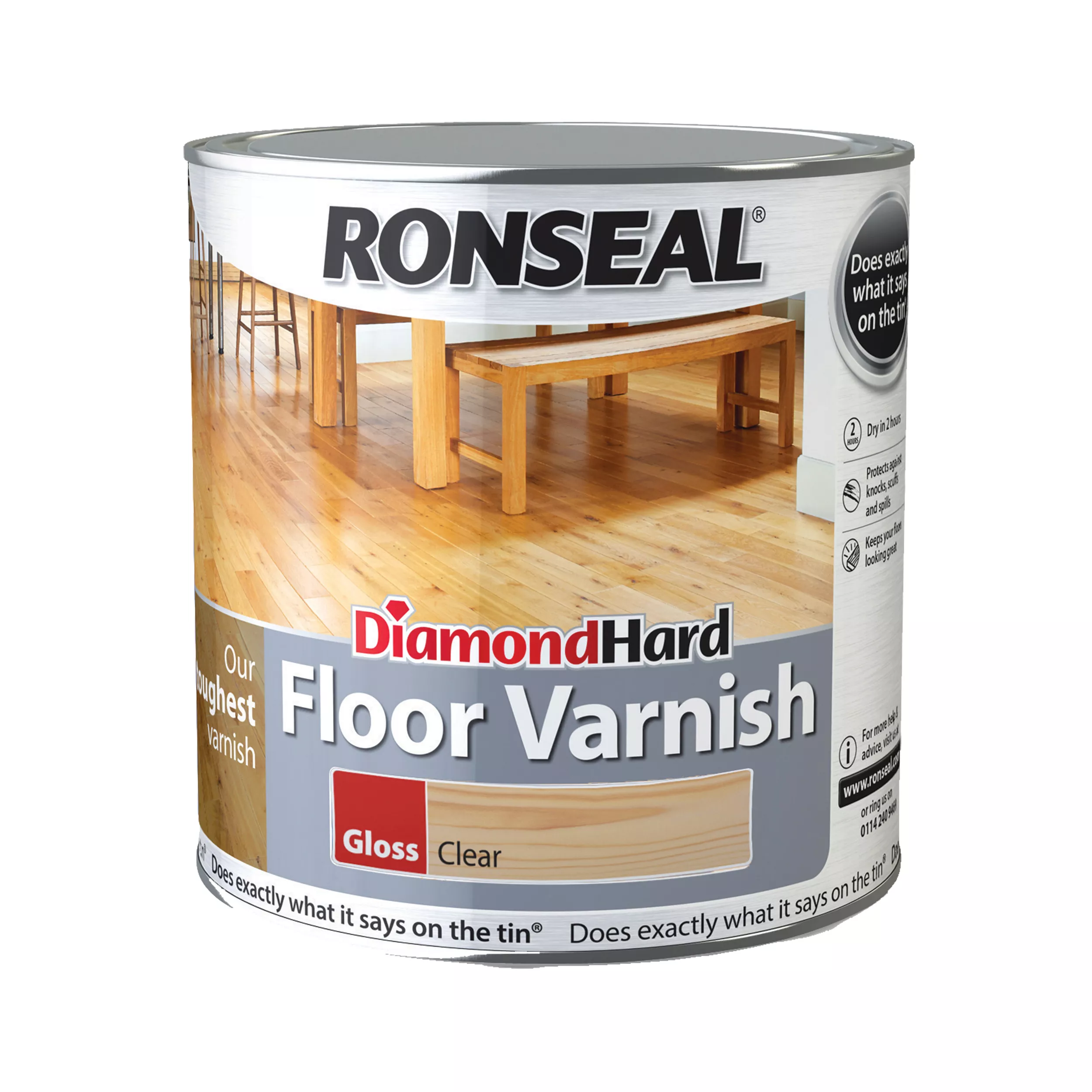 Ronseal Interior Clear Gloss Floor Varnish, 2.5L Ronseal Interior Clear Gloss Floor Varnish, 2.5L -Home Paint Store ronseal interior clear gloss floor varnish 2 5l5010214825820 08c bq
