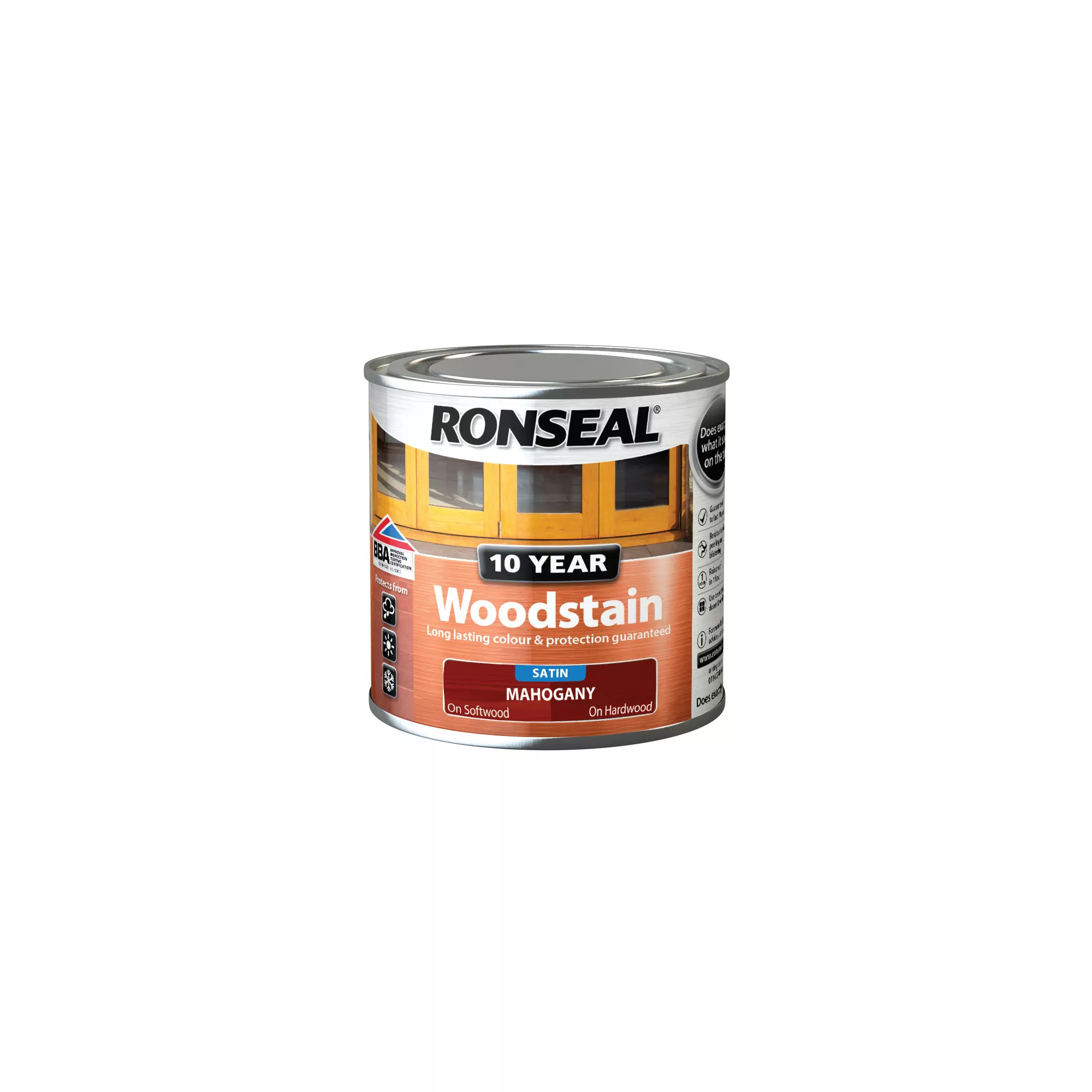 Ronseal Mahogany Satin Wood stain, 250ml Ronseal Mahogany Satin Wood Stain, 250ml -Home Paint Store ronseal mahogany satin wood stain 250ml5010214886487 02c BQ