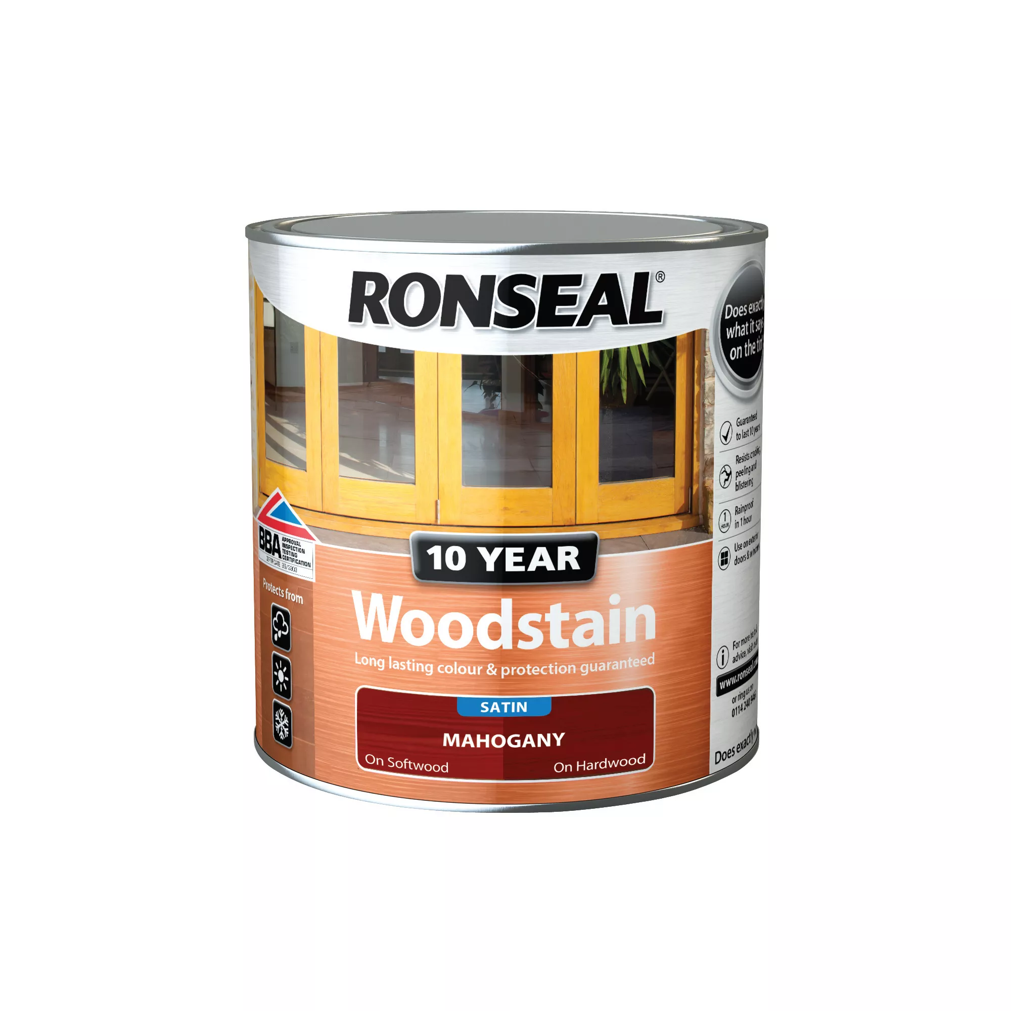 Ronseal Mahogany Satin Wood stain, 750ml Ronseal Mahogany Satin Wood Stain, 750ml -Home Paint Store ronseal mahogany satin wood stain 750ml5010214886746 02c BQ