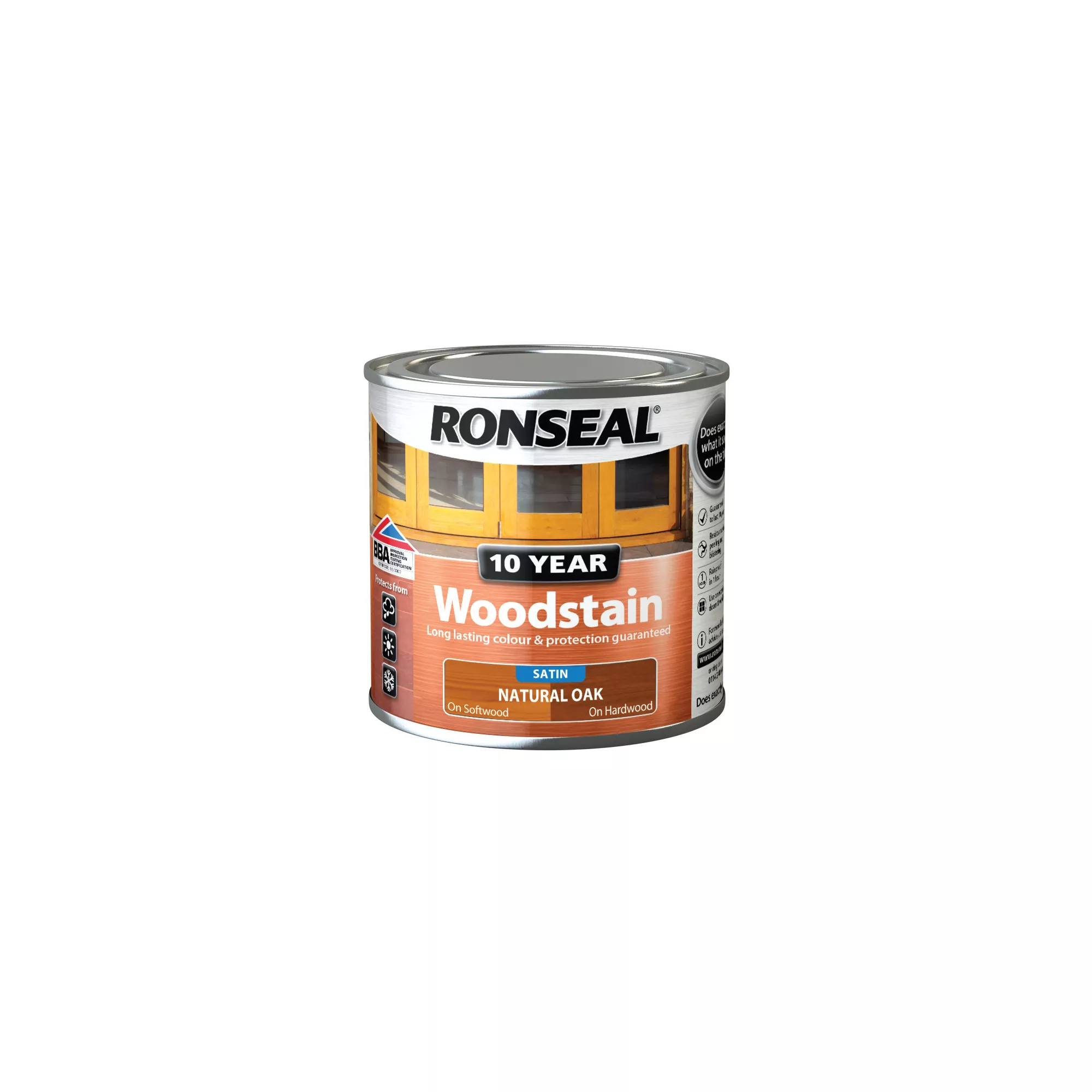 Ronseal Natural oak Satin Wood stain, 250ml Ronseal Natural Oak Satin Wood Stain, 250ml -Home Paint Store ronseal natural oak satin wood stain 250ml5010214886722 02c BQ