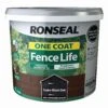 Ronseal One Coat Fence Life Tudor Black Oak Matt Fence & Shed Treatment, 9L