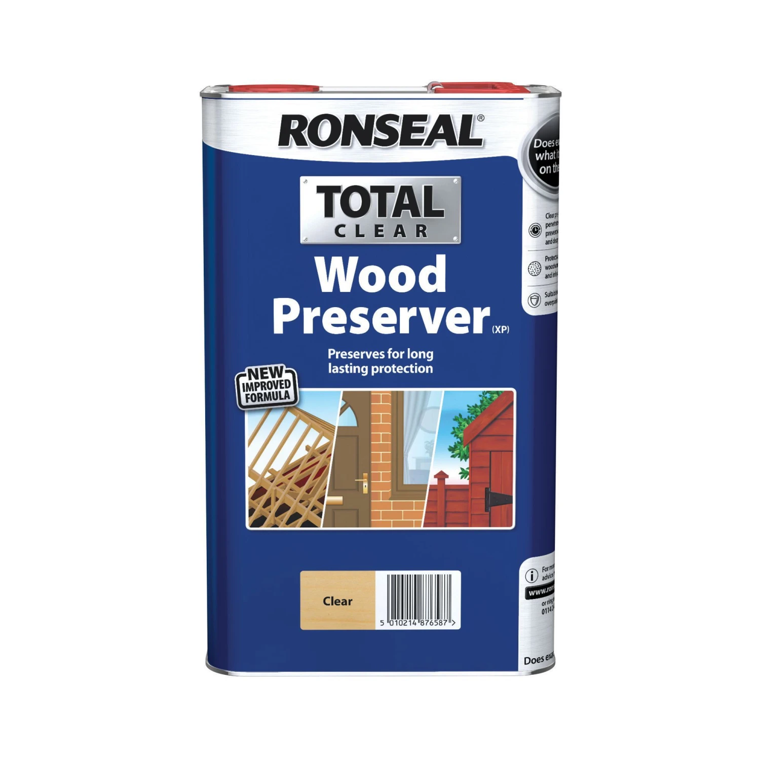 Ronseal Total Clear Matt Preserver, 5L Ronseal Total Clear Matt Preserver, 5L -Home Paint Store ronseal total clear matt preserver 5l5010214876587 08c bq