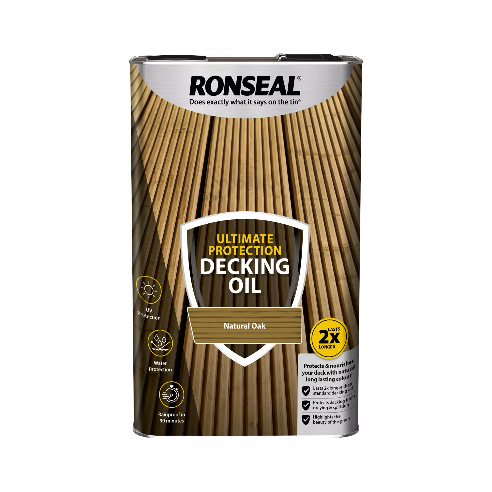 Ronseal Ultimate Natural oak Decking Wood oil, 5L Ronseal Ultimate Natural Oak Decking Wood Oil, 5L -Home Paint Store ronseal ultimate natural oak decking wood oil 5l5010214872992 08c bq