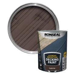 Home Paint Store 21 Ronseal Ultimate Protection Matt English Oak Decking Paint, 5L