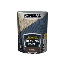 Home Paint Store -Home Paint Store ronseal ultimate protection matt english oak decking paint 5l5010214891498 08c
