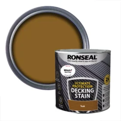 Ronseal Ultimate Protection Rich Teak Matt Decking Wood Stain, 2.5L