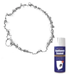 Rust-Oleum Appliance Enamel White Gloss Spray Paint, 400ml