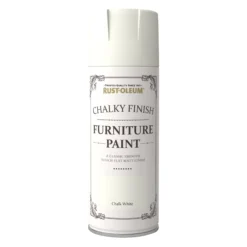 Rust-Oleum Chalk White Flat Matt Furniture Paint, 400ml