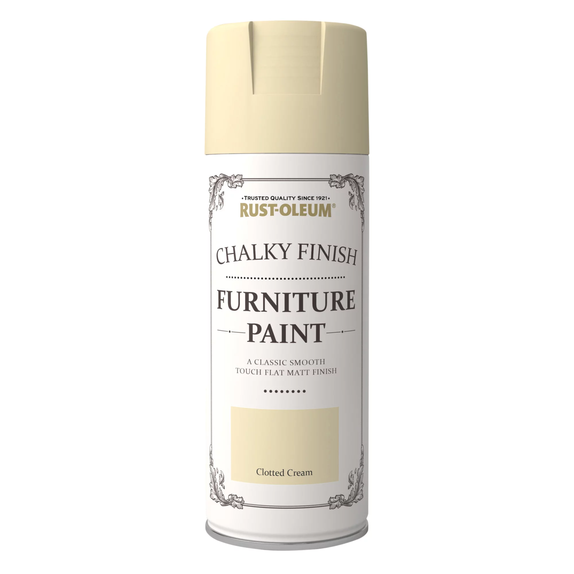Rust-Oleum Clotted cream Flat matt Furniture paint, 400ml Rust-Oleum Clotted Cream Flat Matt Furniture Paint, 400ml -Home Paint Store rust oleum clotted cream flat matt furniture paint 400ml5013296940870 08c bq