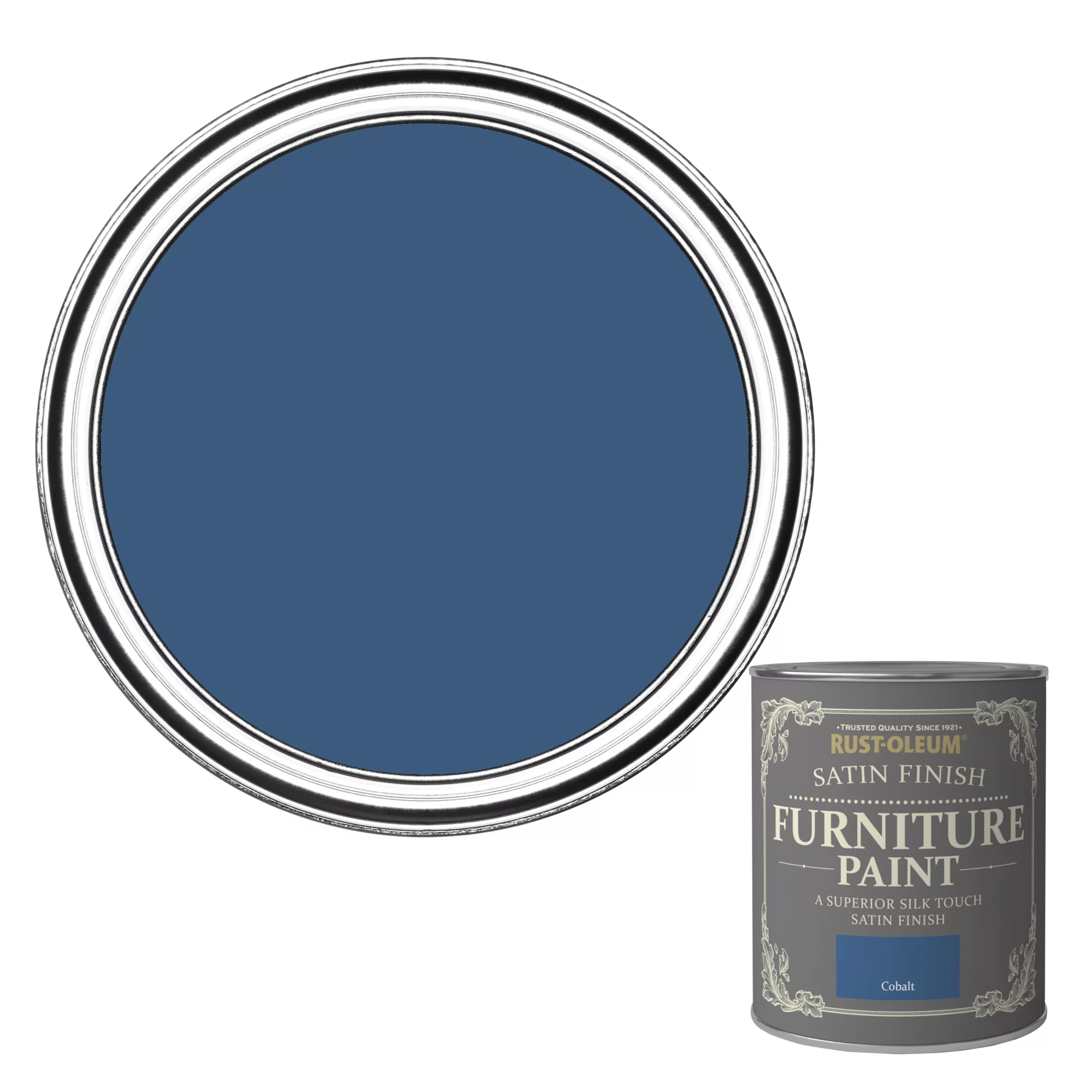 Rust-Oleum Cobalt Satinwood Furniture paint, 750ml Rust-Oleum Cobalt Satinwood Furniture Paint, 750ml -Home Paint Store rust oleum cobalt satinwood furniture paint 750ml5013296037334 02c bq