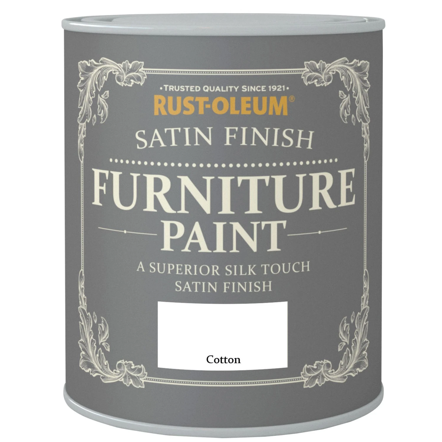 Rust-Oleum Cotton Satinwood Furniture paint, 750ml Rust-Oleum Cotton Satinwood Furniture Paint, 750ml -Home Paint Store rust oleum cotton satinwood furniture paint 750ml5013296032490 02c BQ