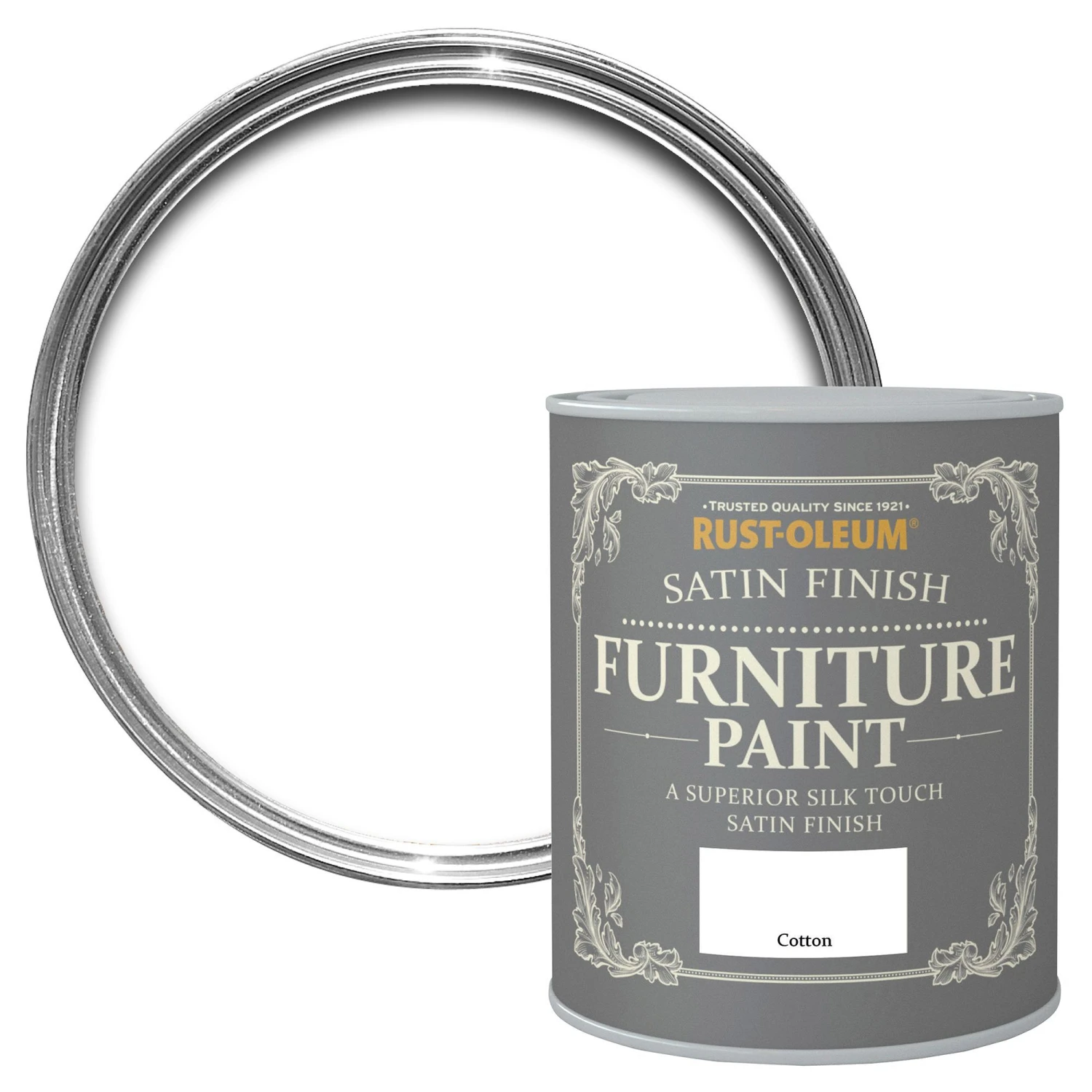 Rust-Oleum Cotton Satinwood Furniture paint, 750ml Rust-Oleum Cotton Satinwood Furniture Paint, 750ml -Home Paint Store rust oleum cotton satinwood furniture paint 750ml5013296032490 07c BQ
