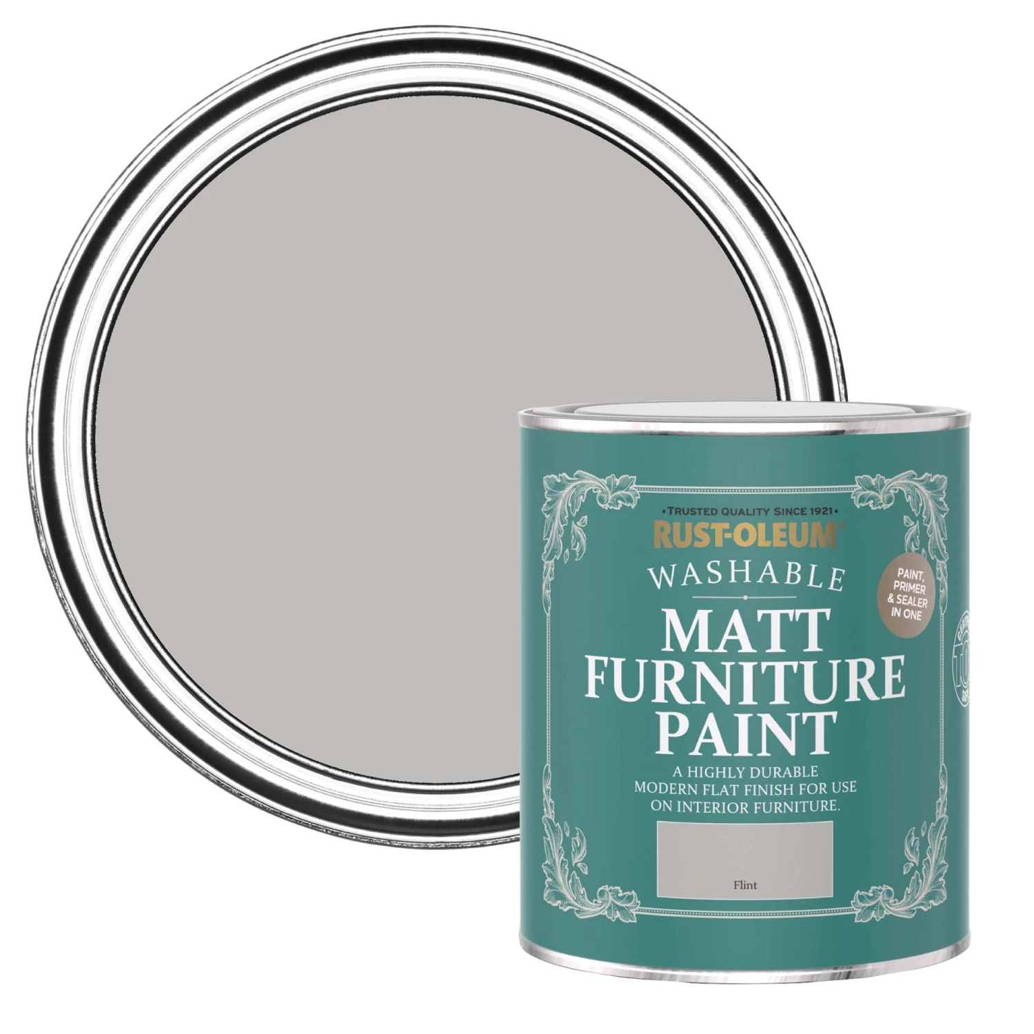 Rust-Oleum Flint Matt Furniture paint, 750ml Rust-Oleum Flint Matt Furniture Paint, 750ml -Home Paint Store rust oleum flint matt furniture paint 750ml5013296131469 02c bq