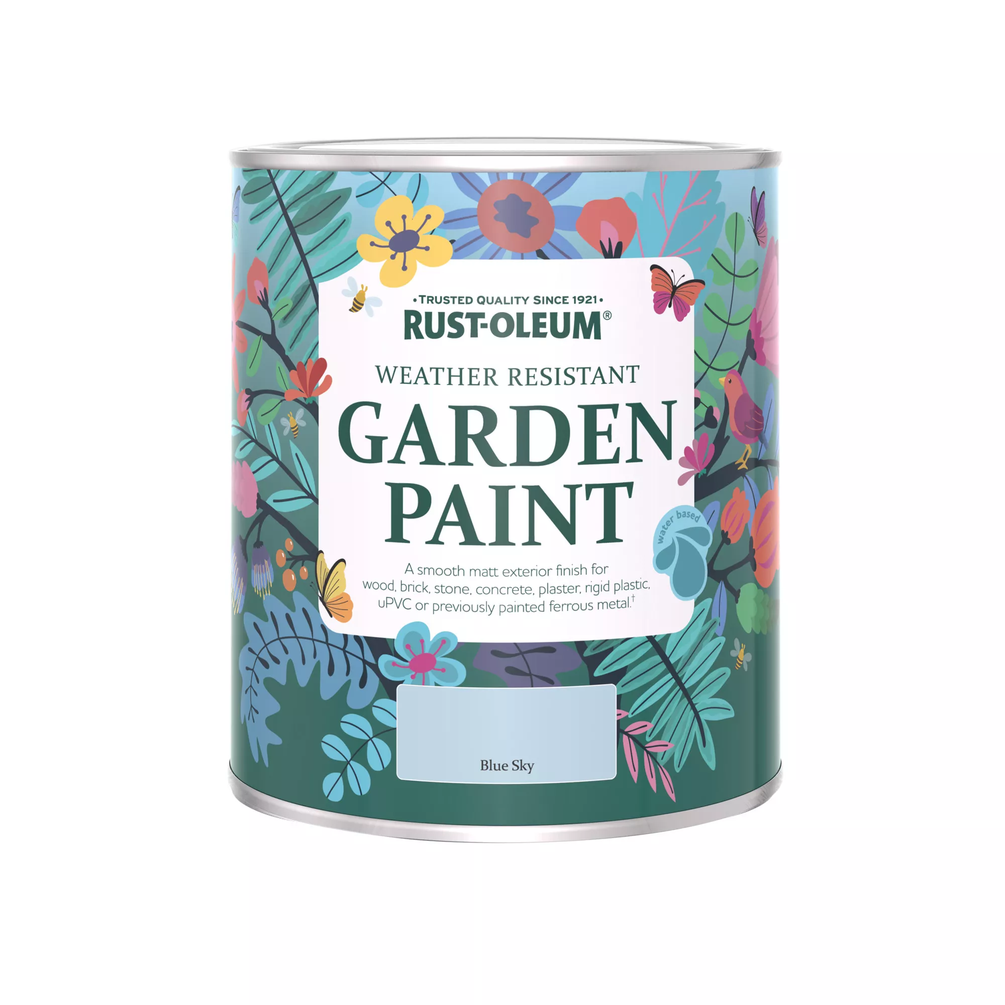 Rust-Oleum Garden Paint Blue Sky Matt Multi-surface Garden Paint, 750ml Tin Rust-Oleum Garden Paint Blue Sky Matt Multi-surface Garden Paint, 750ml Tin -Home Paint Store rust oleum garden paint blue sky matt multi surface garden paint 750ml tin5013296131742 08c bq