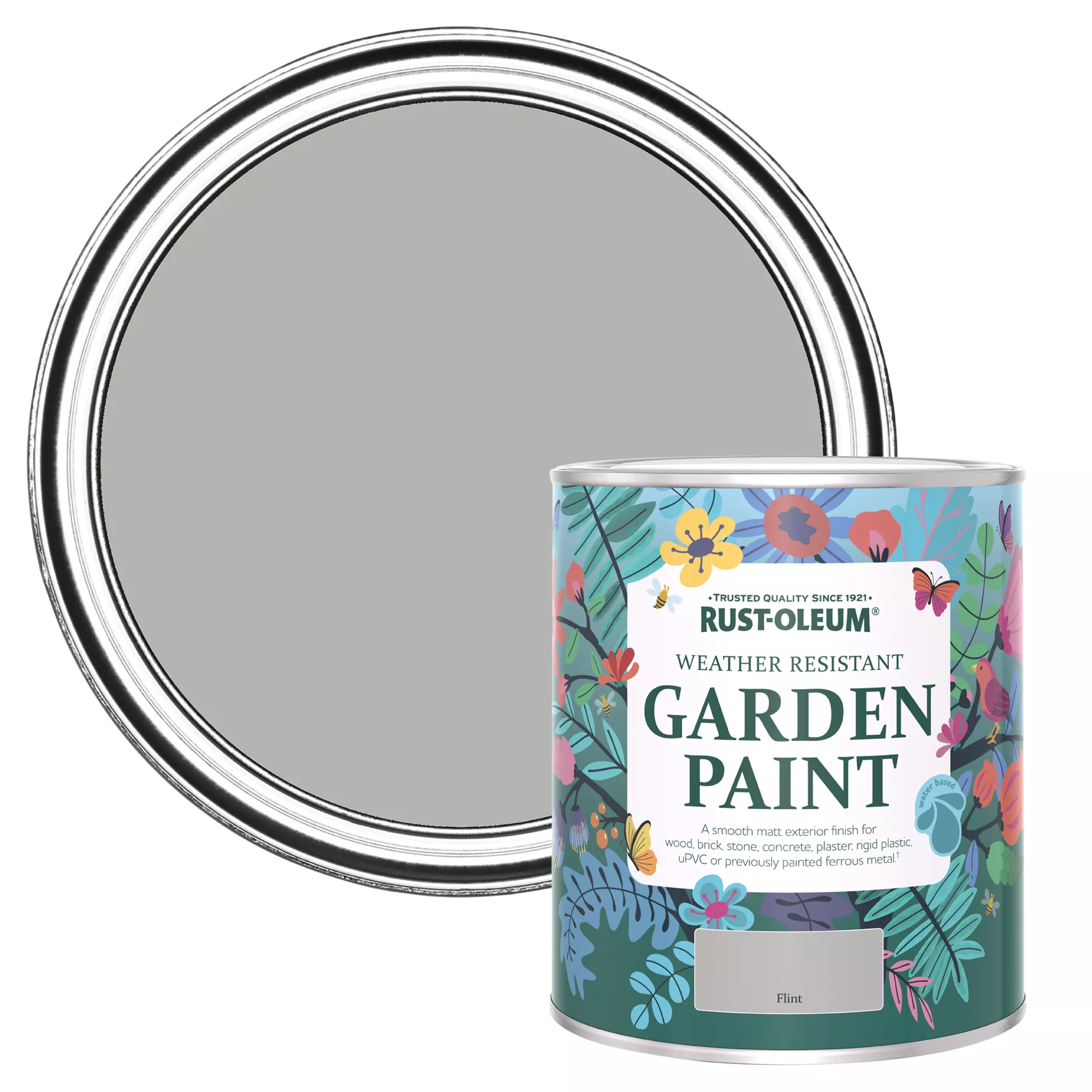 Rust-Oleum Garden Paint Flint Matt Multi-surface Garden Paint, 750ml Tin Rust-Oleum Garden Paint Flint Matt Multi-surface Garden Paint, 750ml Tin -Home Paint Store rust oleum garden paint flint matt multi surface garden paint 750ml tin5013296131766 02c bq