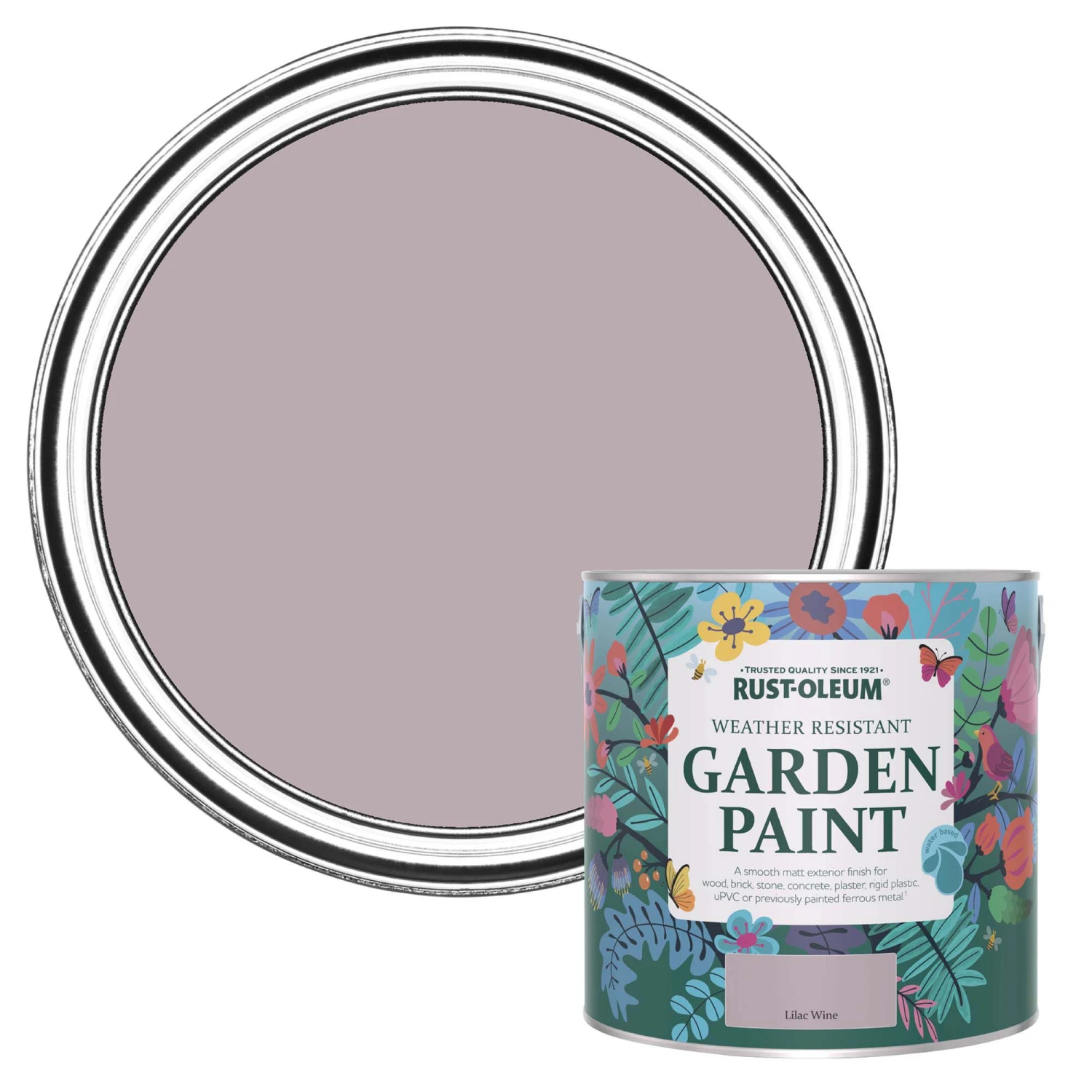 Rust-Oleum Garden Paint Lilac Wine Matt Multi-surface Garden Paint, 2.5L Tin Rust-Oleum Garden Paint Lilac Wine Matt Multi-surface Garden Paint, 2.5L Tin -Home Paint Store rust oleum garden paint lilac wine matt multi surface garden paint 2 5l tin5013296131834 02c bq