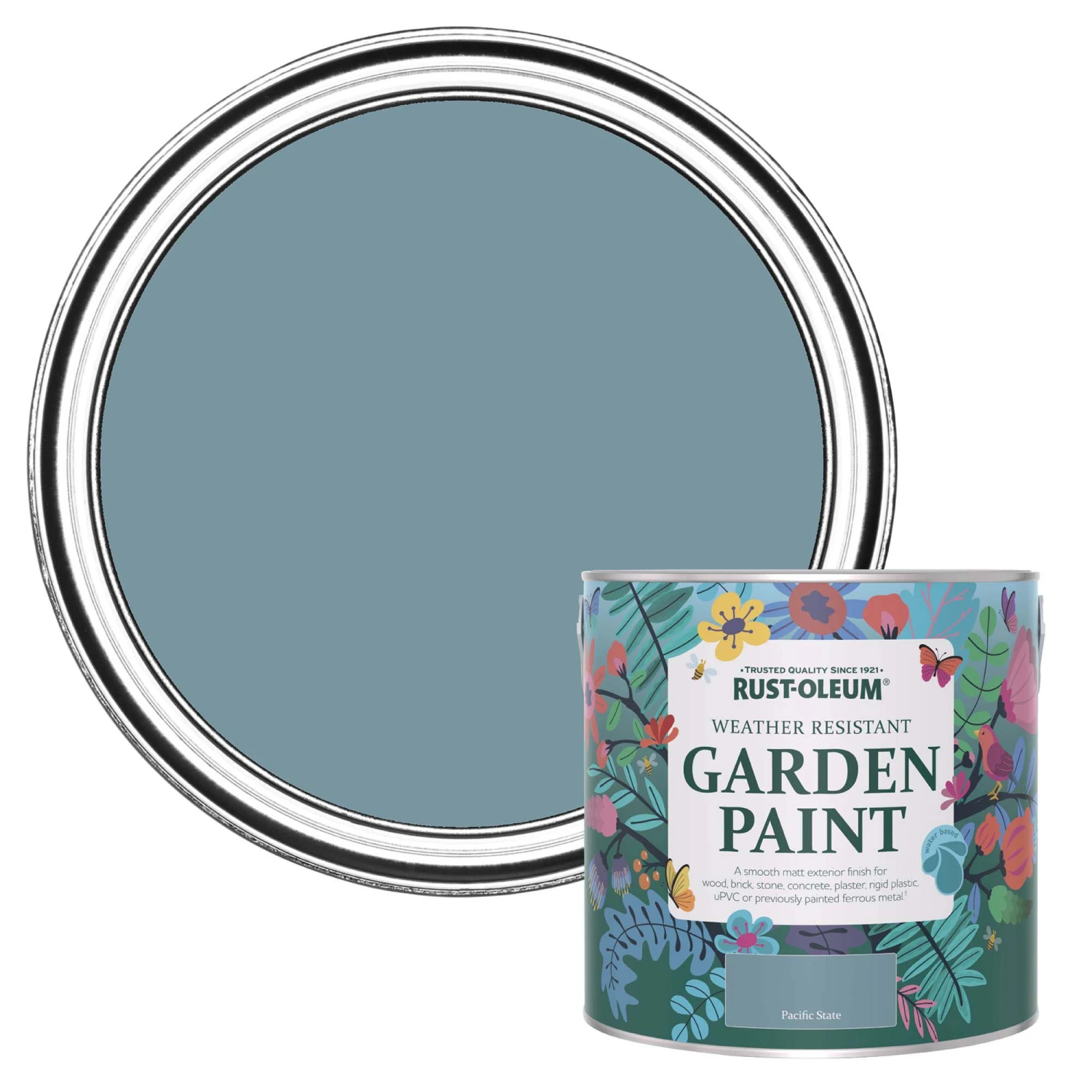 Rust-Oleum Garden Paint Pacific State Matt Multi-surface Garden Paint, 2.5L Tin Rust-Oleum Garden Paint Pacific State Matt Multi-surface Garden Paint, 2.5L Tin -Home Paint Store rust oleum garden paint pacific state matt multi surface garden paint 2 5l tin5013296131872 02c bq
