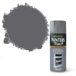 Rust-Oleum Painter's Touch Dark Grey Gloss Multi-surface Decorative Spray Paint, 400ml