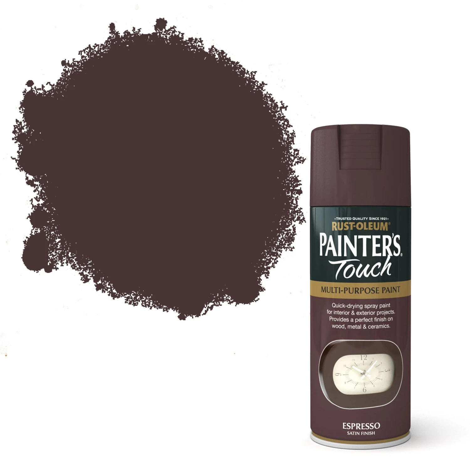 Rust-Oleum Painter's Touch Espresso Satinwood Multi-surface Decorative spray paint, 400ml Rust-Oleum Painter's Touch Espresso Satinwood Multi-surface Decorative Spray Paint, 400ml -Home Paint Store rust oleum painter s touch espresso satinwood multi surface decorative spray paint 400ml5013296950350 02c bq scaled